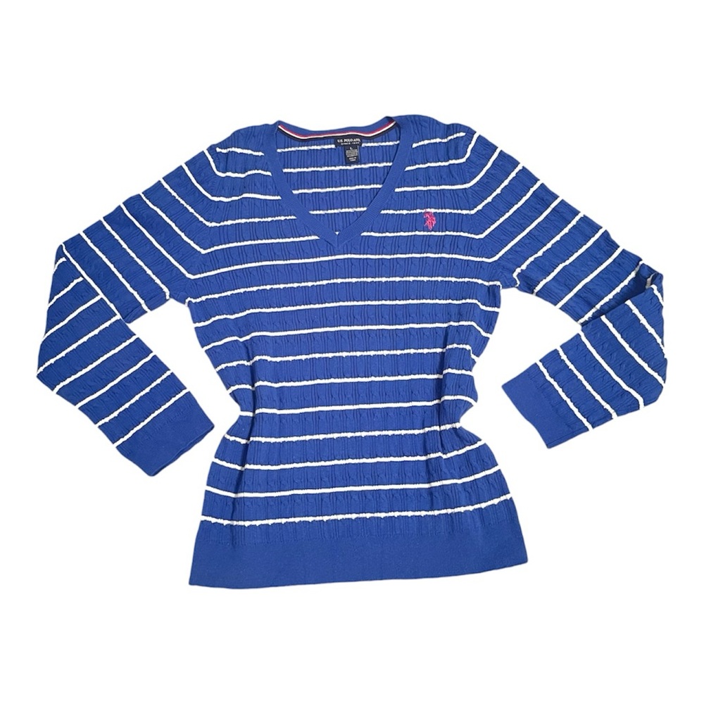 Ralph Lauren Blue striped women’s sweater L